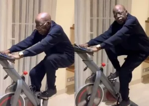 tinubu riding bicycle